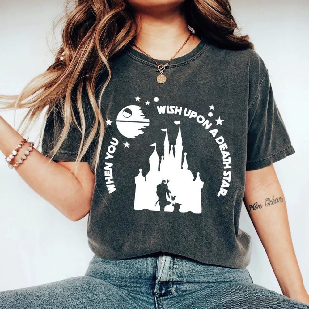 When You Wish Upon A Death Star Comfort Color Shirt Disney Star Wars Shirt